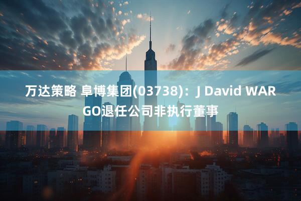 万达策略 阜博集团(03738)：J David WARGO退任公司非执行董事
