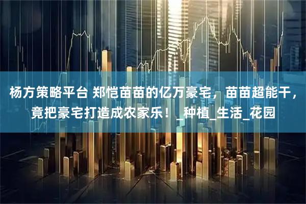杨方策略平台 郑恺苗苗的亿万豪宅，苗苗超能干，竟把豪宅打造成农家乐！_种植_生活_花园