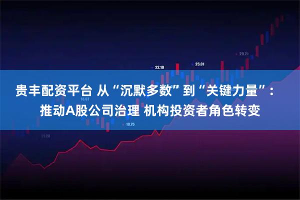 贵丰配资平台 从“沉默多数”到“关键力量”： 推动A股公司治理 机构投资者角色转变